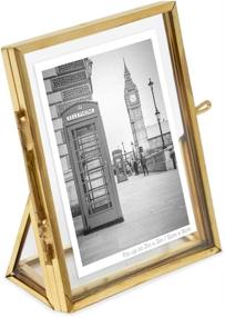 img 4 attached to 📸 Isaac Jacobs 2x3 Antique Gold Vintage Style Floating Photo Frame with Locket Closure and Angled Base - Metal Frame for Pictures, Art, Mementos, and Keepsakes