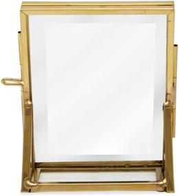 img 3 attached to 📸 Isaac Jacobs 2x3 Antique Gold Vintage Style Floating Photo Frame with Locket Closure and Angled Base - Metal Frame for Pictures, Art, Mementos, and Keepsakes