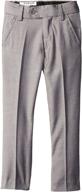 stylish and comfortable: isaac mizrahi little boy's wool blend slim pant logo