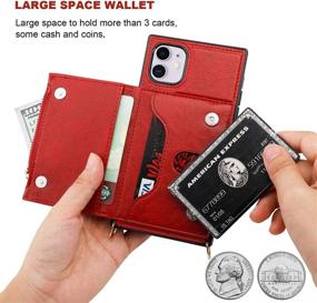 img 2 attached to Kihuwey IPhone Xr Crossbody Wallet Case Lanyard Zipper Wallet With Credit Card Holder And Wrist Strap