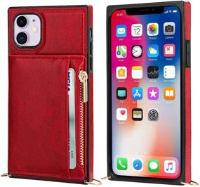 img 3 attached to Kihuwey IPhone Xr Crossbody Wallet Case Lanyard Zipper Wallet With Credit Card Holder And Wrist Strap