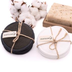img 3 attached to 🌿 Ecofolium Reusable Makeup Remover Pads: 14 Organic Bamboo Cotton Rounds with Laundry Bag and Travel Bag - 3-Layer Bamboo Cotton Knitting and Bamboo Charcoal Pads