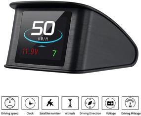 img 4 attached to 🚗 T600 Universal Car HUD Head Up Display - Digital GPS Speedometer with Speedup Test, Brake Test, Overspeed Alarm - TFT LCD Display for All Vehicles