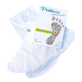 img 3 attached to 👣 PEDILUXE Exfoliating Foot Peel Mask for Dry, Cracked Feet - Botanical Extracts Pedicure Foot Treatment, Cracked Heel Booties for Foot Peel Treatment