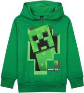 удлиненный кардиган с капюшоном minecraft creeper для мальчиков. логотип