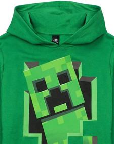 img 1 attached to Minecraft Creeper Inside Hoodie Sweater Boys' Clothing