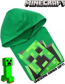 img 3 attached to Удлиненный кардиган с капюшоном Minecraft Creeper для мальчиков.