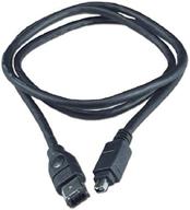 qvs 6ft firewire black cable logo