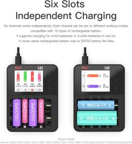 img 2 attached to 🔋 Black ISDT C4 EVO Smart Battery Charger with Type-C QC3.0 Output for AA AAA Li-ion Battery featuring IPS Display Screen and Fire Prevention Material