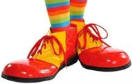 🎪 amscan deluxe clown shoes in red and yellow - halloween costume accessories, one size, 15"h x 9 3/4"w logo