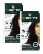 ⚫ herbatint hr color 1n черный, упаковка из 2 штук: долговременный цвет для волос для интенсивного черного результата логотип