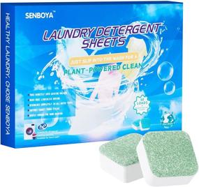 img 4 attached to 🌿 SENBOYA Laundry Detergent Sheets: Plastic-Free, Fresh Linen Scent, Eco-Friendly, Safe for Sensitive Skin - 60 Sheets + 2 Free Machine Cleaner - Ideal for Travel