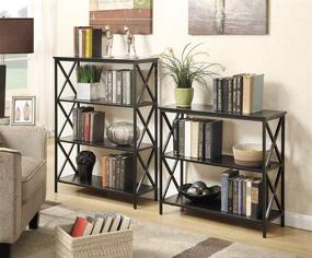 img 1 attached to 📚 Black Tucson 3 Tier Bookcase by Convenience Concepts - Enhancing Convenience and Organization