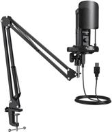 🎙️ maono usb podcast microphone kit: professional condenser mic for gaming, recording, streaming & more - all-in-one with gain knob pop filter arm stand - perfect for youtube, twitch, and pc logo