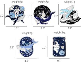 img 3 attached to Enchanting Astronaut Adventure: Cute Enamel Pin Set with Novel Cartoon Planets Designs - Perfect Backpacks, Hats, and Bags Accessory for Women, Girls, and Kids