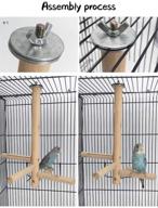 🐦 napural wyunpets bird perch: natural wooden toys for climbing stairs in birdcages - ideal for conures, parakeets, budgies, cockatiels, lovebirds logo