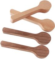 🔪 wood carving spoon blank beech and walnut wood craft whittling kit (4pcs) - unfinished wooden whittler starter set logo