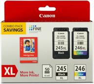 🖨️ canon pg-245xl/cl-246xl ink/photo paper pack – compatible with mx490, mx492, mg2522, and more! logo