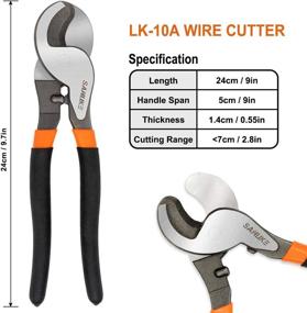 img 1 attached to 🔌 Sanuke Battery Cable Wire Lug Crimping Tool for AWG 8-1/0 with Cable Cutter, 12PCS Lugs Tubular Ring Terminal Connectors, and 10PCS 3:1 Dual Wall Adhesive Heat Shrink Tubing