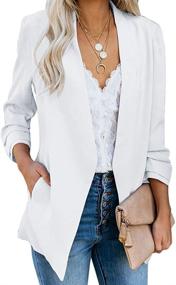 img 4 attached to 👚 Ofenbuy Womens Lightweight Cardigan Blazers: Chic Suiting & Blazers for Women