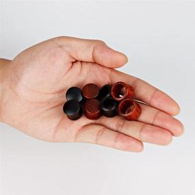 img 2 attached to KUBOOZ Sandalwood Tunnels Stretcher Piercings Women's Jewelry