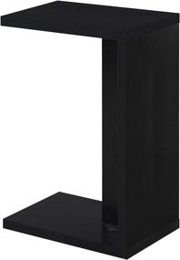 img 4 attached to 🌑 Convenience Concepts Northfield Admiral C End Table - Sleek Black Design for Easy Functional Placement