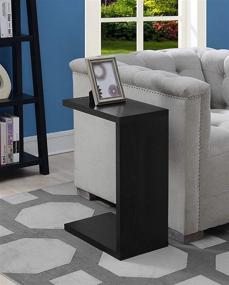 img 2 attached to 🌑 Convenience Concepts Northfield Admiral C End Table - Sleek Black Design for Easy Functional Placement