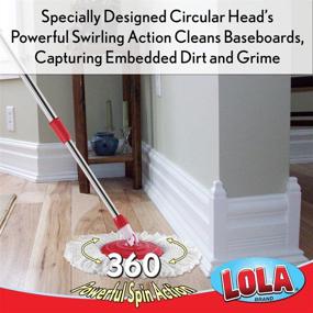 img 1 attached to The Revolution Microfiber Spin Mop System: Perfect Floor Cleaner for Hardwood, Tile, Marble, and Laminate - Wet and Dry Usage, 360° Spinning with 180° Swivel Action, Machine Washable