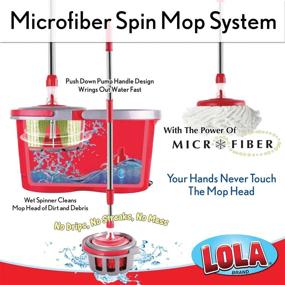 img 2 attached to The Revolution Microfiber Spin Mop System: Perfect Floor Cleaner for Hardwood, Tile, Marble, and Laminate - Wet and Dry Usage, 360° Spinning with 180° Swivel Action, Machine Washable