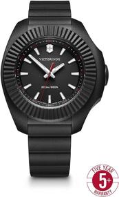 img 3 attached to ⌚ Victorinox Swiss Army Women's I.N.O.X. Stainless Steel Casual Watch: Black, Swiss-Quartz, Rubber Strap - A Timeless Companion for Women