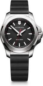img 4 attached to ⌚ Victorinox Swiss Army Women's I.N.O.X. Stainless Steel Casual Watch: Black, Swiss-Quartz, Rubber Strap - A Timeless Companion for Women