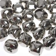 🔔 серебряные колокольчики: 1-дюймовые ремесленные колокольчики в большом количестве для самостоятельного создания украшений на рождество - 50 шт. логотип