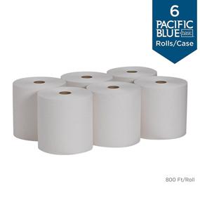 img 1 attached to 🧻 Pacific Blue Basic Recycled Paper Towel Rolls by GP PRO (Georgia-Pacific), White, 800 Feet Per Roll, 6 Rolls Per Case