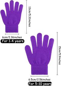 img 2 attached to Gloves Fingers Knitted Mitten Winter Girls' Accessories in Cold Weather