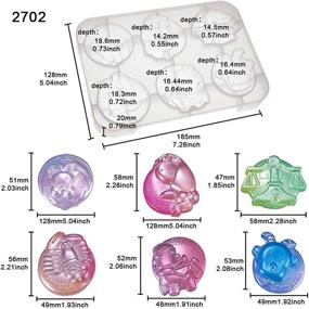 img 1 attached to 🌙 Versatile Zodiac Silicone Molds: Create Stunning Resin Charm Cabochons with Epoxy, Concrete, Plaster, Soap, and More! 12-cavity Design, Diameter 1.5-2.4inch