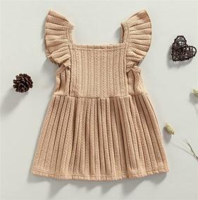 img 2 attached to 👗 Boho Dress Skirt for Kids Girls: Backless Maxi Sundress with Wave Stripe Design