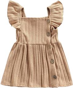 img 4 attached to 👗 Boho Dress Skirt for Kids Girls: Backless Maxi Sundress with Wave Stripe Design