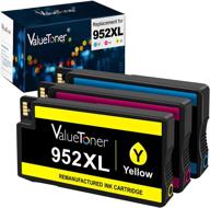 π¨οΈ valuetoner remanufactured hp 952xl ink cartridges - high yield officejet pro printer replacement (1 cyan, 1 magenta, 1 yellow, 3 pack) logo