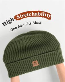 img 1 attached to Beanie Cuffed Winter Acrylic Ribbed Outdoor Recreation and Outdoor Clothing