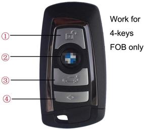 img 3 attached to Velsman Car Smart Key FOB Silicone Cover Case Protector Compatible With BMW Trapezoid Style Key With Wrist Strap - 3 Buttons - Please DOUBLE CHECK Your Key CONFIGURATION AND SHAPE (Black And Blue)
