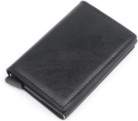 img 4 attached to CHJGLNL Genuine Blocking Aluminum Automatic Men's Wallet: Sleek and Secure Card Case and Money Organizer