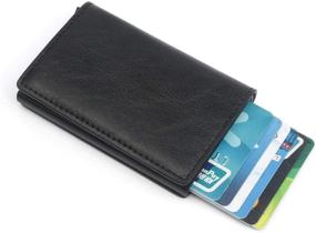 img 2 attached to CHJGLNL Genuine Blocking Aluminum Automatic Men's Wallet: Sleek and Secure Card Case and Money Organizer