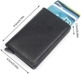 img 3 attached to CHJGLNL Genuine Blocking Aluminum Automatic Men's Wallet: Sleek and Secure Card Case and Money Organizer