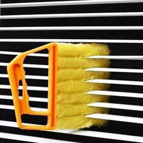 img 4 attached to 🧹 Ultimate Window Venetian Blind Dusting Tool – Mini Brush for Effective Cleaning of 7 Fingers, Window Air Conditioner, and More. Washable, Easy-to-Use Housework Tool!