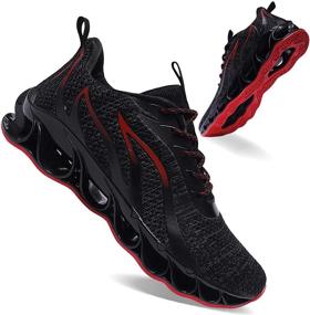 img 4 attached to APRILSPRING High Performance Non-Slip Shock Absorbing Sneakers for Men