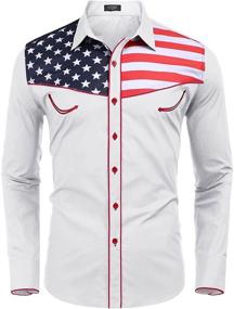 img 3 attached to 👕 COOFANDY American Shirts: Stylish Casual Western Men's Clothing