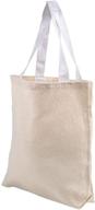 🛍️ incredible bulk: shop 8.75 inch canvas tote bags set of 12 now! logo