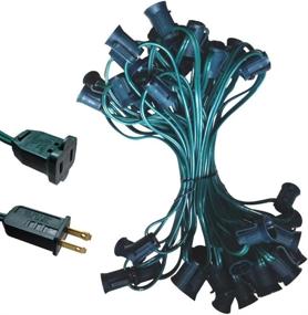 img 1 attached to 🎄 C9 Christmas Light Stringer: 50ft Green Wire C9 Light Strand Spt-2 - Festive Illumination for Your Holiday Decor