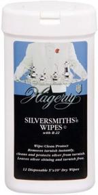 img 1 attached to Hagerty Silversmiths' Wipes - 5x10 inches, 12 Disposable Wipes - White