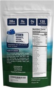 img 3 attached to Pure Grass-Fed Whey Protein Isolate - Unflavored | Low Carb Keto & Paleo Diet Friendly | Non GMO & Gluten Free | Ideal for Shakes, Smoothies, Drinks & Recipes | 1 Pound